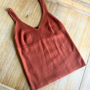 House of Harlow Rust Ribbed Tank